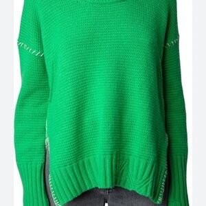 Zadig & Voltaire Northa 100% Green Cashmere Sweater Medium